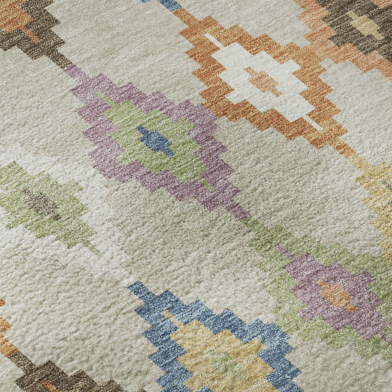 Tapis pour enfant Villers lavable à la machine de qualité supérieure, Beige, 8 pi x 10 pi