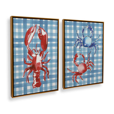 Seafood Picnic Party, Set of 2 Prints