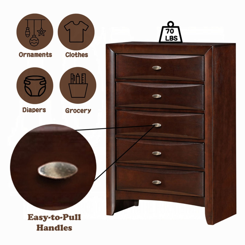 Ireland 3 Piece Bedroom Set, Brown, King