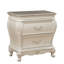 Table de chevet Chantelle avec finition blanc perle et plateau en granite