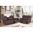 Avrielle Leather Power Reclining Living Room Set Reclining Sofa + Loveseat 2-piece Set
