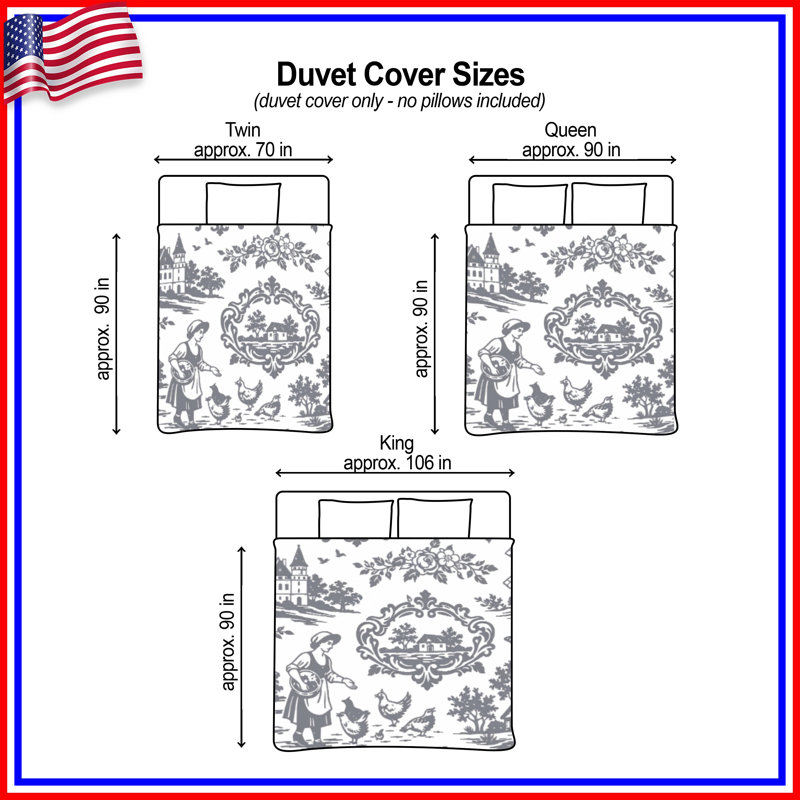 Housses de couette pastorales, Queen