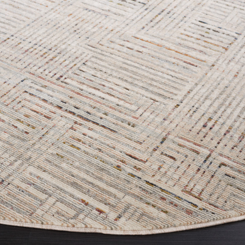 Harlow Performance Abstract Rug, Round 6'3"
