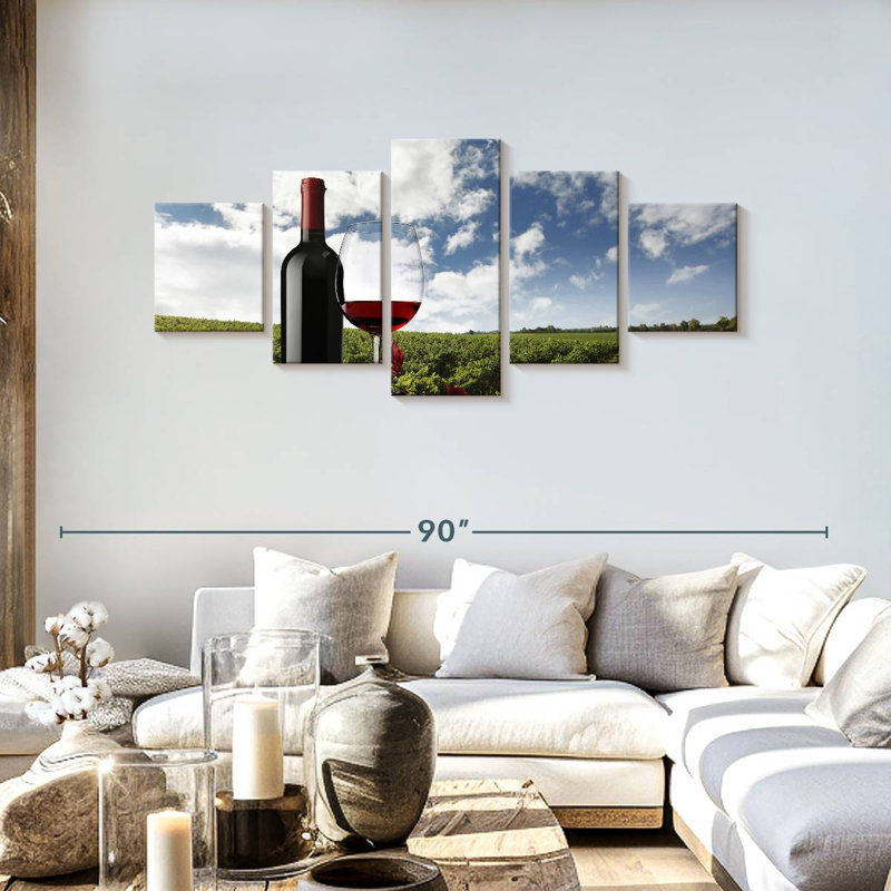 Vin à la vigne, H 30 po x l 68 po