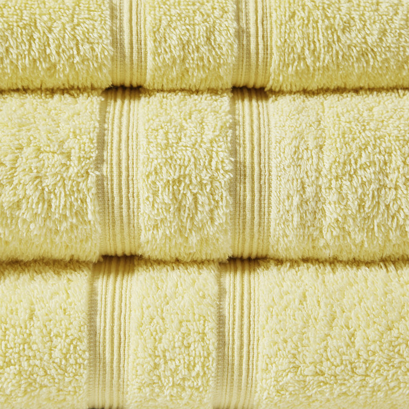 100% Turkish Cotton 6 Piece Towel Set, Yellow