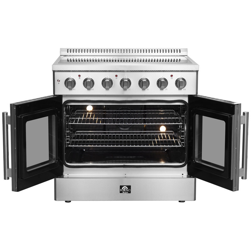Galiano 36-inch French Door Electric Range All Stainless Steel, 5 Elements, 5.36 cu.ft., Stainless Steel