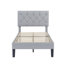 Twin Size Bed Set Upholstered Platform With Adjustable Diamond Tufted Headboard-2050283687