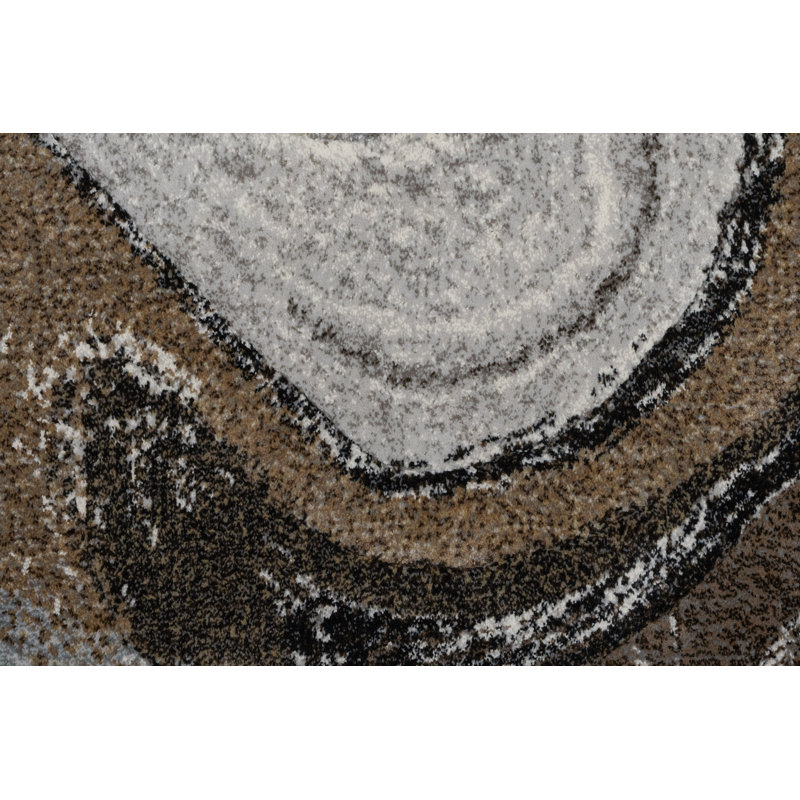 Thurner RD 63436-9283 Crème / Moka, Rectangle 9 pi x 12 pi 5 po