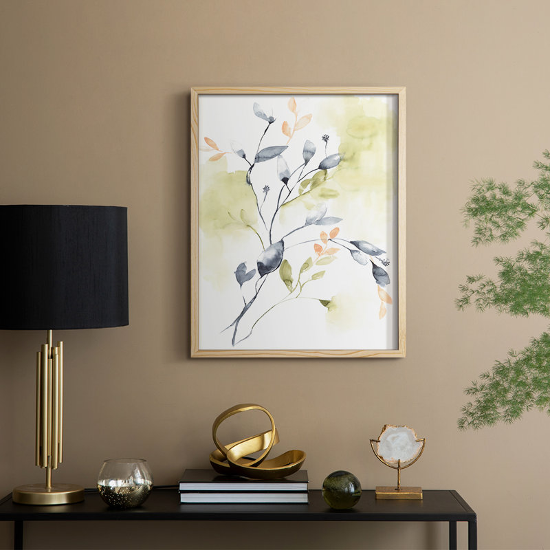 «Sweet Leaves II», reproduction encadrée - bois massif, H 30 po x l 24 po