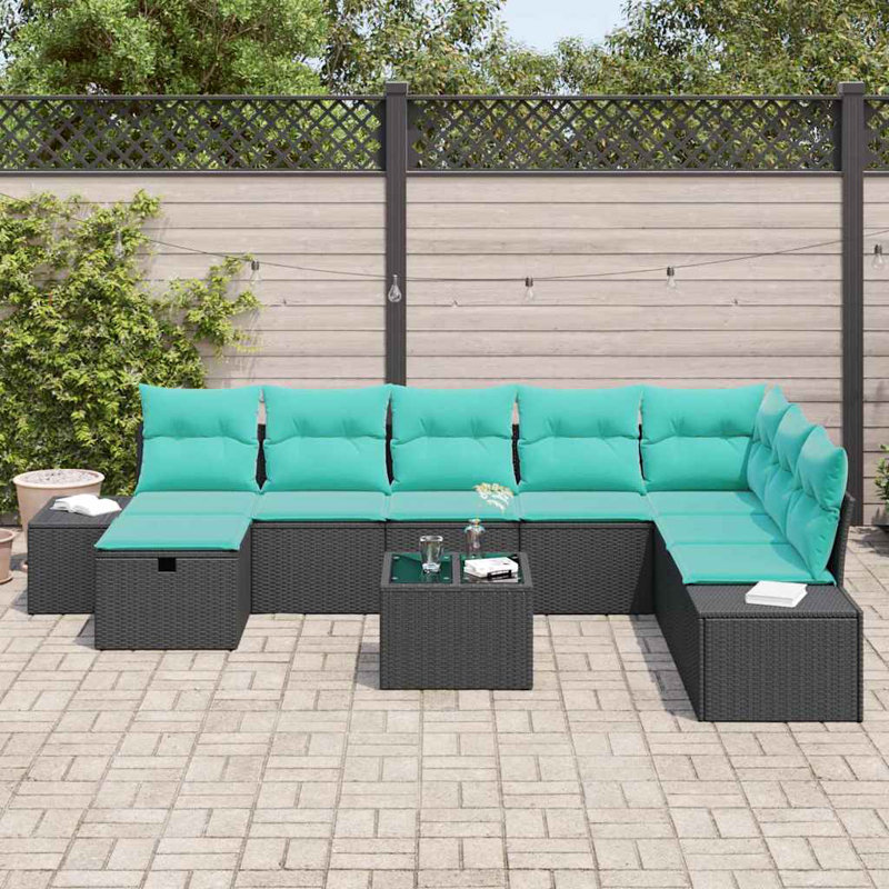 Ensemble de canapé de jardin avec coussin 9 pièces vidaXL