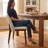 Modern Boucle Upholstered Dining Chair with Oak Legs (Set of 2)-2003262186