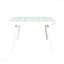 Causeuse de patio et table acier Mariano, blanc cassé et vert