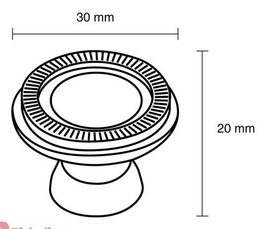 Empire 1 3/16" Diameter Round Knob