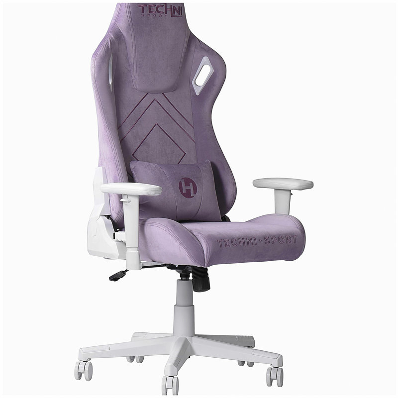 F45C Velvet Memory Foam Gaming Chair - Purple