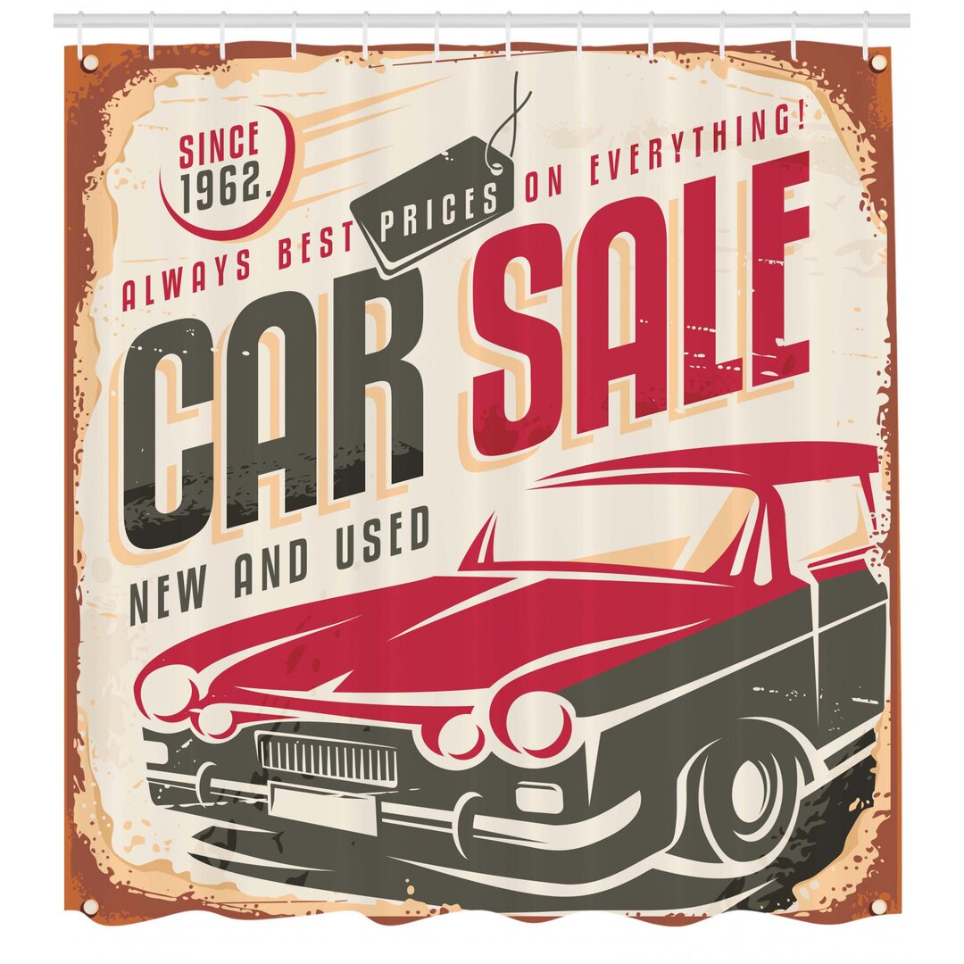 Duschvorhang Car Sale Advert