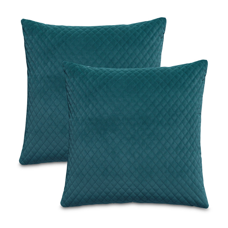 Gemma Velvet Square Pillow Cover & Insert, Juniper