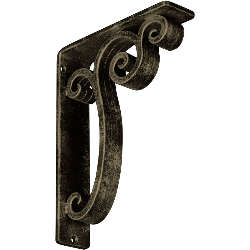 Support en fer forgé Avery, Or pâle antique, H 10 po x l 2 po x P 7,5 po