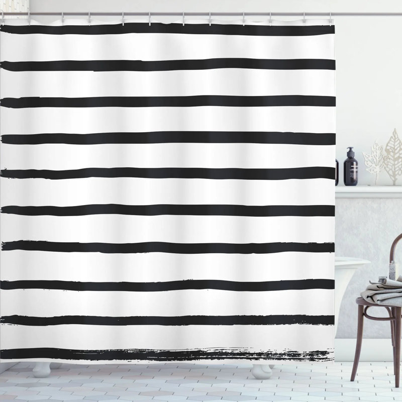 Shower Curtain Set + Hooks, 69" H x 105" W