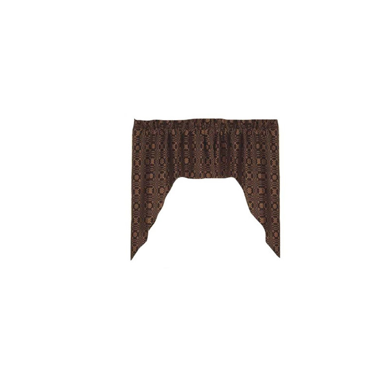 Cotton Geometric Swag Window Valance