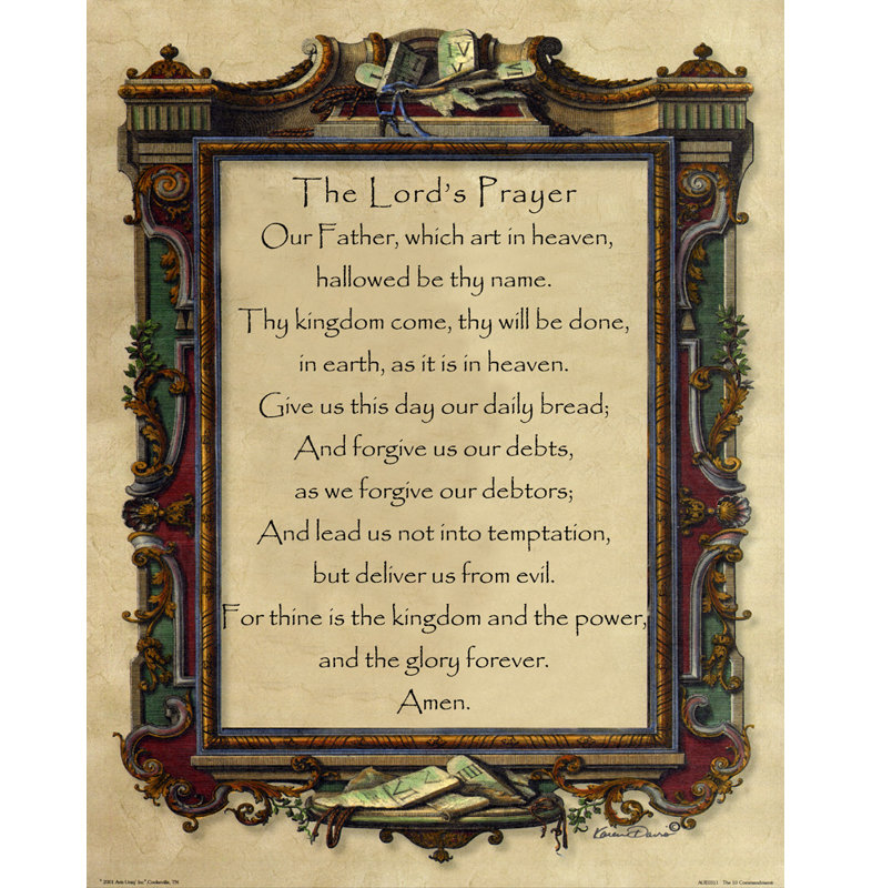 Lord's Prayer, 36'' H x 28'' W