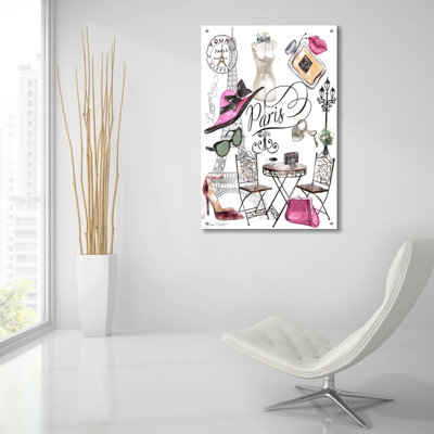 «Paris Lamour» par Jean Plout, art mural en verre acrylique, 24 po x 36 po