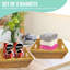 Paniers de rangement en osier tissé avec poignées de transport intégrées - L 16,5 po x l 12 po x H 5,75 po (paquet de 2)-1027993072