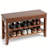Shoe Storage Bench For Entryway - 3 Tier Shoe Rack For Front Door Entrance, Rubberwood Shoe Rack With Bench Height Adjustable, Entryway Bench With Shoe Storage For Any Room-310483159-310483156