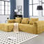 Canapé modulaire moderne avec méridienne - assise spacieuse et support en chenille de luxe en tissu de qualité-1114625877