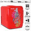 Coca-Cola 6 Can Countertop Mini Fridge, 4L Portable Cooler and Warmer