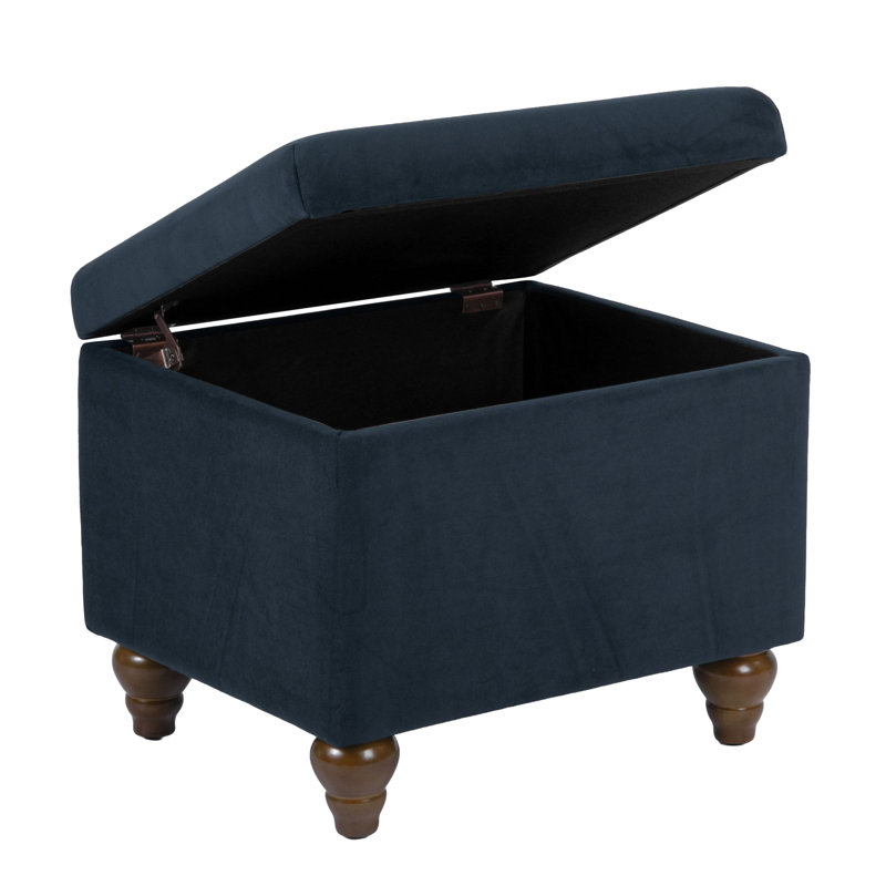Arath Storage Ottoman, Blue Velvet