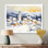 Snowy Village At Night III - Winter Landscape Print Wall Art