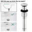 Drain escamotable de lavabo de salle de bain sans trop-plein-101313833