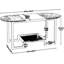 Table basse ovale avec tablette de rangement à 2 niveaux, table centrale étroite étroite pour petits espaces, cadre rustique brun et noir, design compact pour le salon, la chambre à coucher et le bureau