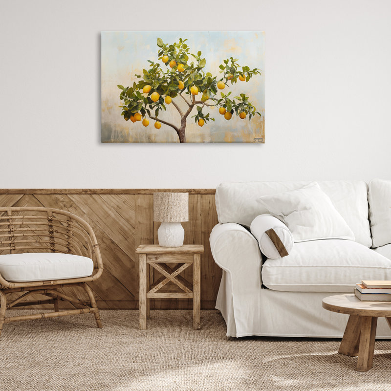 «Lemon Tree Branches», art mural sur toile par RB, H 24 po x l 36 po