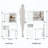 29.2" Small Space Vanity Table with LED Mirror, Stool and High Capacity Storage