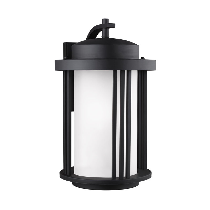 Crowell Large One Light Outdoor Wall Lantern from Generation Lighting , Black