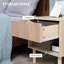 Ensemble de 2 tables de chevet pour chambre à coucher, table d'appoint avec tablette de rangement et tiroir