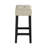 Transitional Bar Table Set With Upholstered Tufted Stools,Set Of 3
