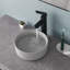 Ensemble de lavabo de salle de bain rond classique en céramique 11 13/16 po - hauteur 4 1/8 po, avec adorable boîte à savon et drain de 1 1/4 po - Idéal pour les salles de bain de petite taille