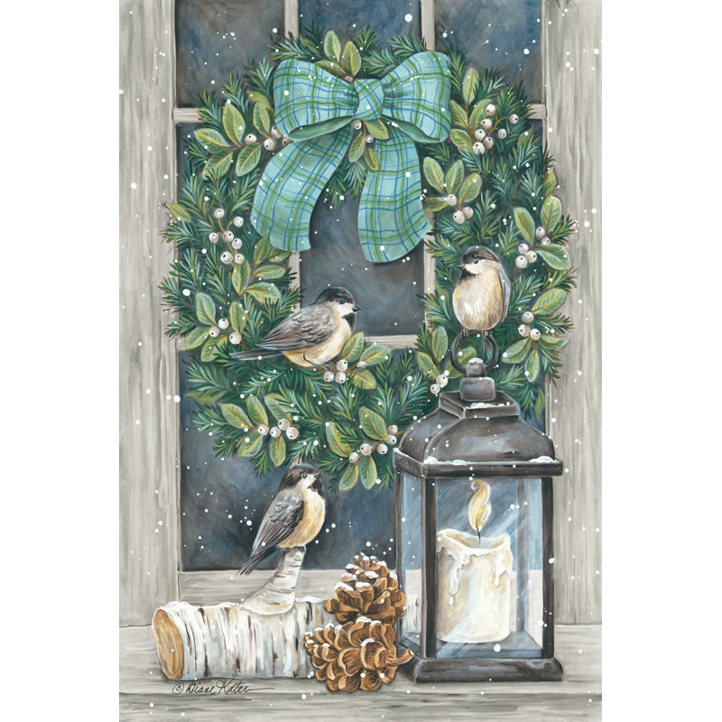 Couronne d'hiver par Diane Kater - reproduction, H 18 po x l 12 po, Toile tendue