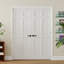 Intérieur 6 panneaux de porte en bois avec porte de garde-manger pré-montée-124325700