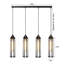 Gracelynn 4 - Light Black Pendant