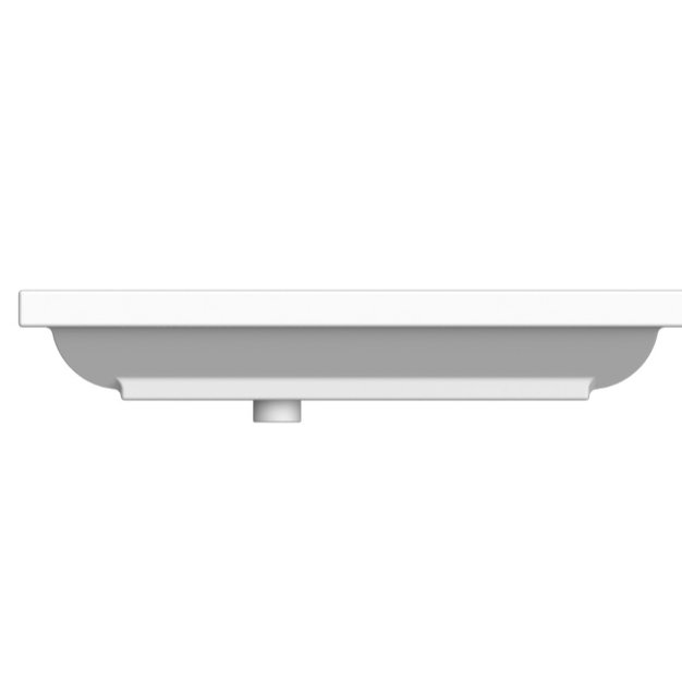 Scarabeo By Nameeks ML 19'' White/Chrome Ceramic Rectangular Bathroom Sink with Overflow