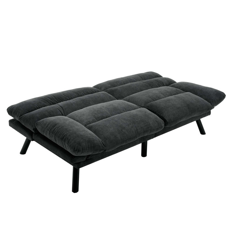 Hillert Upholstered 70.08'' Sofa, Dark Gray Linen