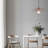 Modern Copper Chandelier with Adjustable Height, 19.7 in Diameter x 43.7 in Height | Metal Body, E27 Socket Max 40W | Stylish Lighting Fixture for Home Decor & Dining Room, Elegant Novelty Design-181808416-181808417