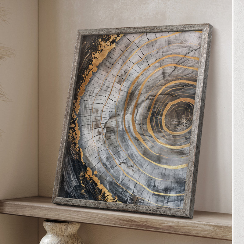 ABSTRACT Series CCL XXXI, reproduction encadrée - bois massif, H 15 po x l 12 po