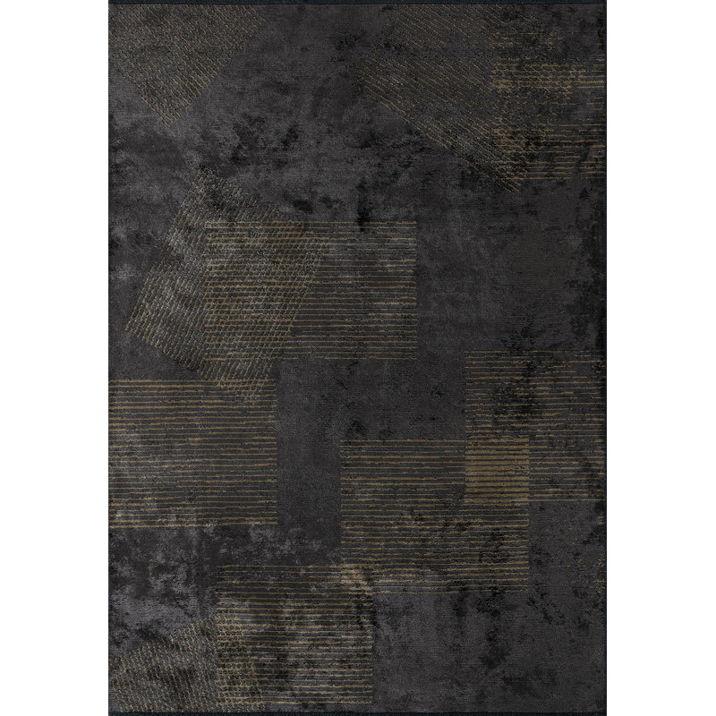 Razique Rectangle Geometric Cotton and Viscose Indoor / Outdoor Area Rug, Rectangle 5'3" x 7'6"