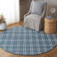 Evell Hand-Tufted Wool and Cotton Plaid Area Rug-1587825768