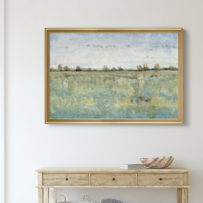 Grazing Land III - reproduction d'art sur toile, Doré, H 18,5 po x l 24,5 po x P 1,5 po