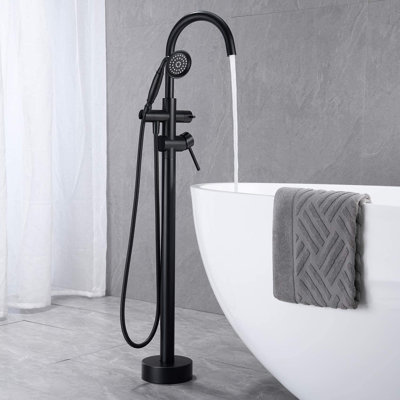 Freestanding Tub Filler with Handheld Shower